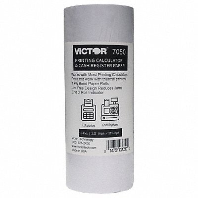 VICTOR 7050 Paper Roll 2-1/4 in.W White PK3