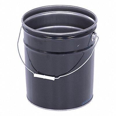 GRAINGER PAILSTLRI Pail Steel Black Open Head