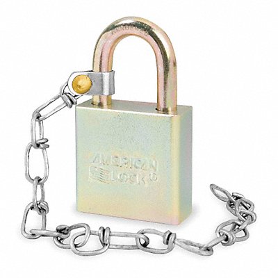 AMERICAN LOCK A5200GLWN Keyed Padlock 3/4 in Rectangle Silver