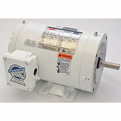 DAYTON 1TRZ9BG Washdown Motor 1 HP 3520 56C 230/460V