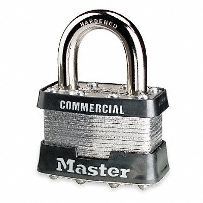 MASTER LOCK 21 Keyed Padlock 3/4 in Rectangle Silver