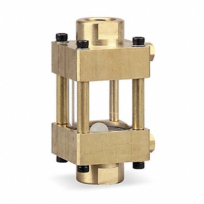 LDI INDUSTRIES F3010401 Wide View Flow Sight 4.25 in H Brass