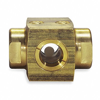 LDI INDUSTRIES F2510601 Double Window Flow Sight 4.62 in H Brass