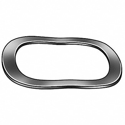 GRAINGER 3HPU9 Spring Assort Wave Spring Steel/SS 62Pcs