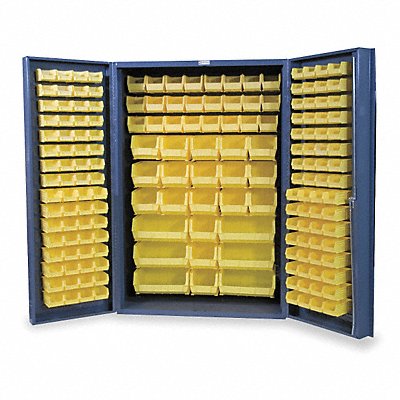 DURHAM MFG DC4817695 K4892 Bin Cabinet 72 x48 x24 Grey 176YellowBns