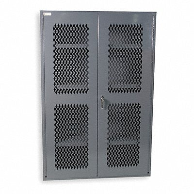 DURHAM MFG EMDC36186095 Storage Cabinet 60 x36 x18 Grey 3Shlv