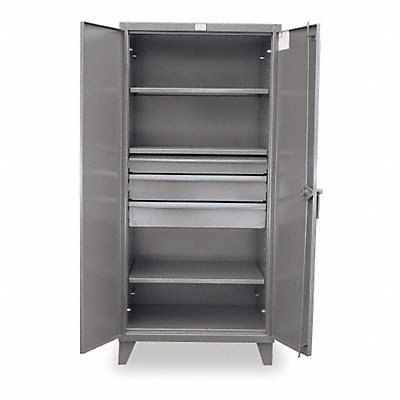 STRONG HOLD 362433DB Storage Cabinet Leg Dark Grey 78 x 36 x 24