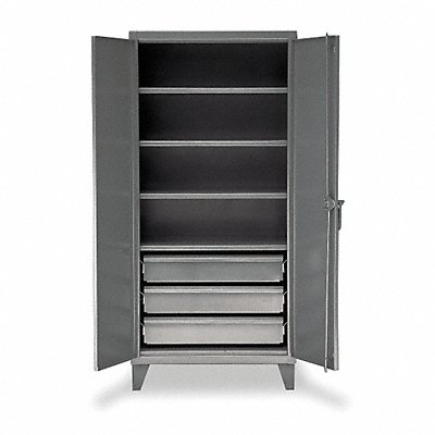 STRONG HOLD 362443DB Storage Cabinet Leg Dark Grey 78 x 36 x 24