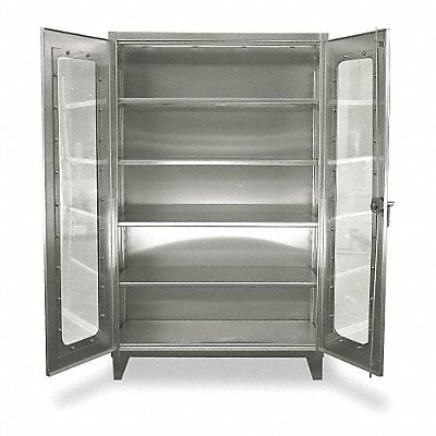 STRONG HOLD 46LD244SS Storage Cabinet 78 x48 x24 Silver 4Shlv