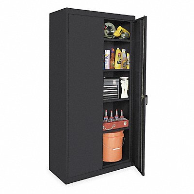 GRAINGER 1UEZ9 F8666 Storage Cabinet 72 x36 x24 Black 4Shlv