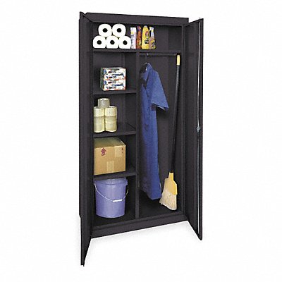 GRAINGER 1UEY9 Storage Cabinet 78 x36 x18 Black 5Shlv
