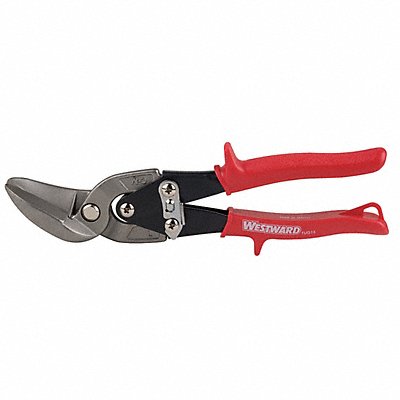 WESTWARD 1UG15 Offset Snip 9 3/4 In Left Red