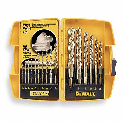 DEWALT DW1956 Jobber Length Drill Set 16pc HSS