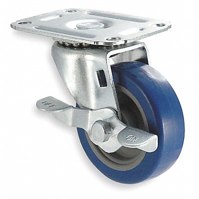 GRAINGER 1UHN8 Standard Plate Castor Swivel 145 lb.