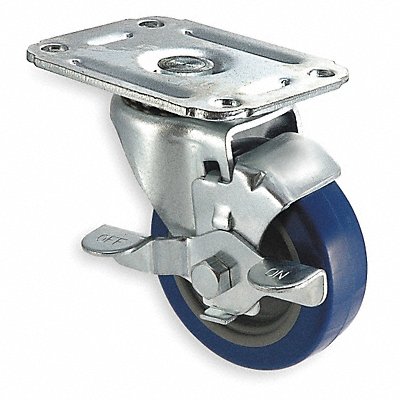 GRAINGER 1UHP2 Standard Plate Castor Swivel 125 lb.