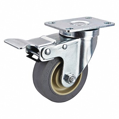 GRAINGER P12SPRP035B12TB001 Standard Plate Castor Swivel 250 lb.