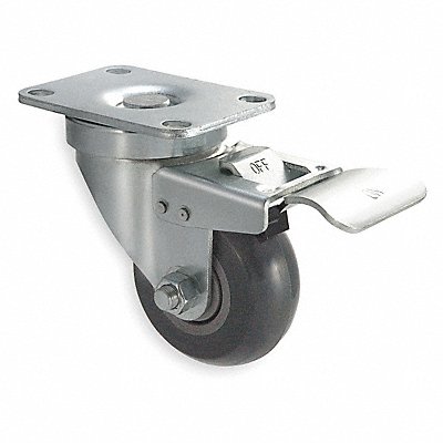 GRAINGER 1UKA2 Standard Plate Castor Swivel 350 lb.