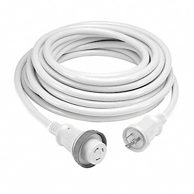 HUBBELL WIRING DEVICE-KELLEMS HBL61CM08WLED Lighted Extension Cord 50ft 10Ga 30A STW Wht