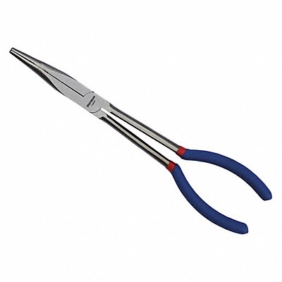 WESTWARD 1UKK7 Bent Long Nose Plier 10-7/8 L Serrated