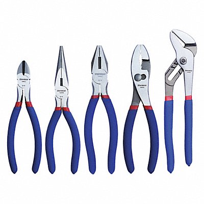 WESTWARD 1UKP5 Plier Set Dipped 5 Pcs