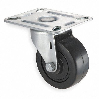 GRAINGER 1UKP7 Standard Plate Castor Swivel 125 lb.