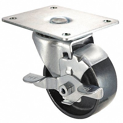 GRAINGER 1UKX4 Standard Plate Castor Swivel 250 lb.