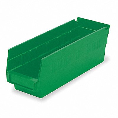 AKRO-MILS 30120GREEN F8466 Shelf Bin Green Indstr Grd Poly 4 in