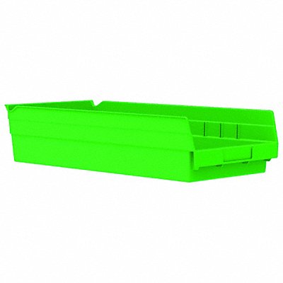 AKRO-MILS 30158GREEN Shelf Bin Green Indstr Grd Poly 4 in
