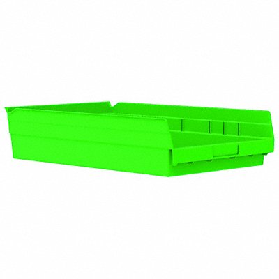 AKRO-MILS 30178GREEN Shelf Bin Green Indstr Grd Poly 4 in