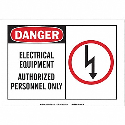 BRADY 83900 Sign 3 1/2 inx5 in Polyester