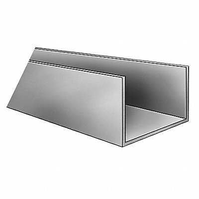GRAINGER 1UNJ9 U Channel PVC T1 DkGrey 5ftL 1.469 Leg
