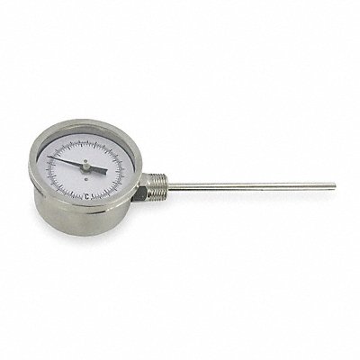 DWYER BTLR325101 Bimetal Thermometer 3 In Dial 0 to 200F