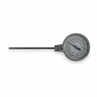 DWYER BTLS3405D Bimetal Thermometer 3 In Dial 0 to 250F