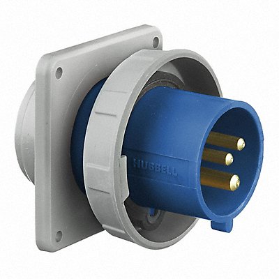 HUBBELL HBL320B6W WT Pin and Sleeve Inlet Blue 2P 3W 20 A