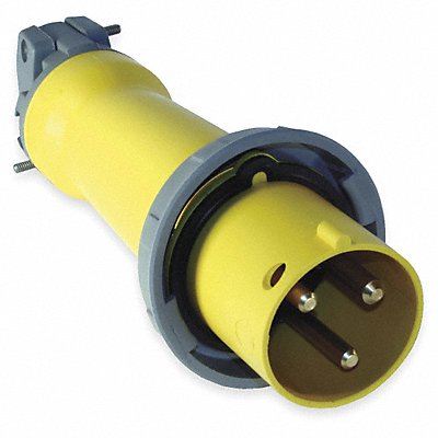 HUBBELL HBL360P4W IEC Pin and Sleeve Plug 60 A Yellow 2Pl