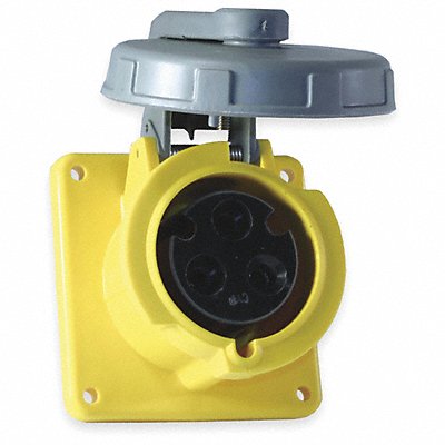 HUBBELL HBL360R4W WT Pn Slv Rec Yellow 60 A 2Pl Single