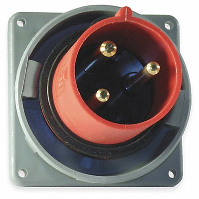 HUBBELL HBL360B7W WT Pin and Sleeve Inlet Red 2P 3W 60 A
