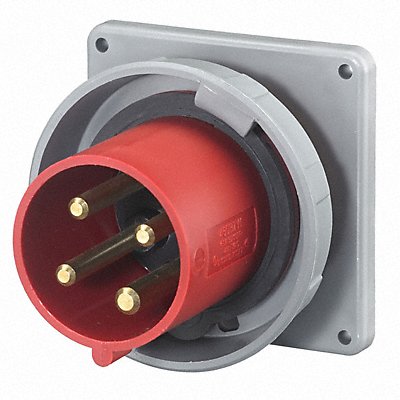 HUBBELL HBL430B7W WT Pin and Sleeve Inlet Red 3P 4W 30 A