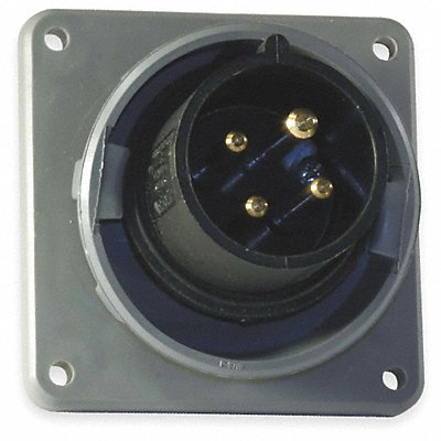 HUBBELL HBL420B5W WT Pin and Sleeve Inlet Black 3P 4W 20 A