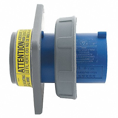 HUBBELL HBL4100B9W WT Pin and Sleeve Inlet Blue 3P 4W 100 A