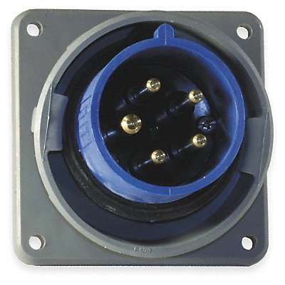 HUBBELL HBL520B9W WT Pin and Sleeve Inlet Blue 4P 5W 20 A