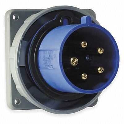HUBBELL HBL560B9W WT Pin and Sleeve Inlet Blue 4P 5W 60 A