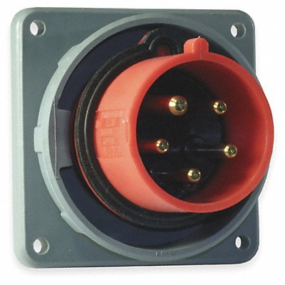 HUBBELL HBL560B7W WT Pin and Sleeve Inlet Red 4P 5W 60 A
