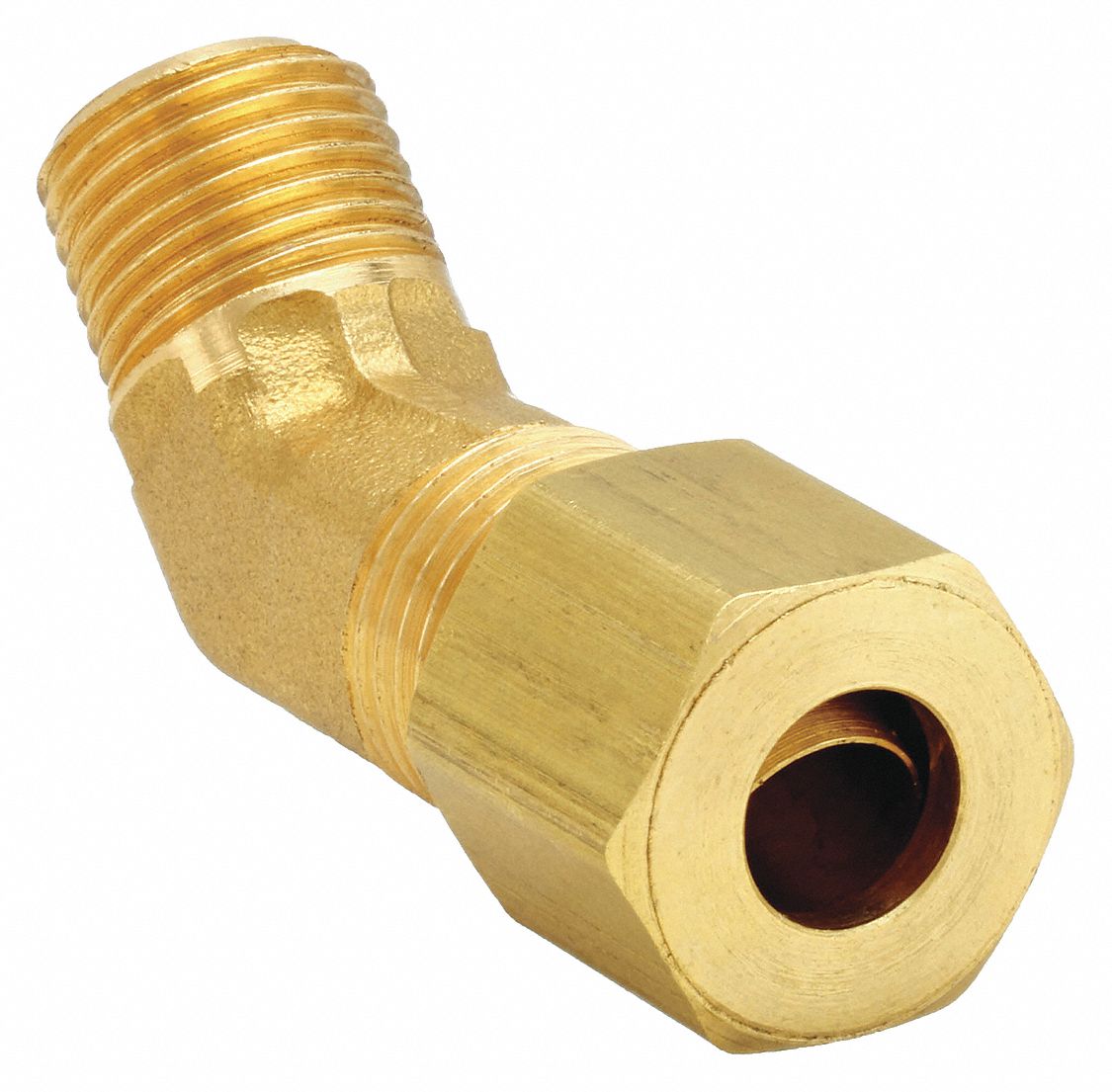 PARKER 179C64 Elbow 45 Brass CompxF 3/8Inx1/4In PK10