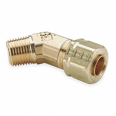 PARKER 179CA64 Elbow 45 Brass CompxF 3/8Inx1/4In PK10