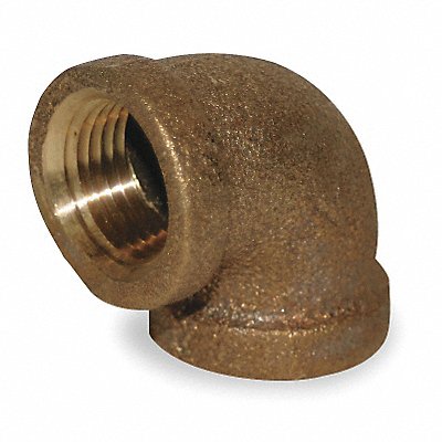 GRAINGER 1VEU3 90 Elbow Red Brass 1 1/2 in FNPT