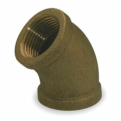 GRAINGER 1VEU8 45 Elbow Red Brass 1/2 in Class 125
