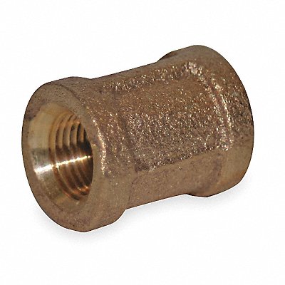 GRAINGER 6RCW1 Coupling Red Brass 2 in FNPT Class 125