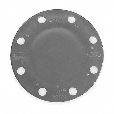 GRAINGER 9853010 Blind Flange 1 in Schedule 80 Grey