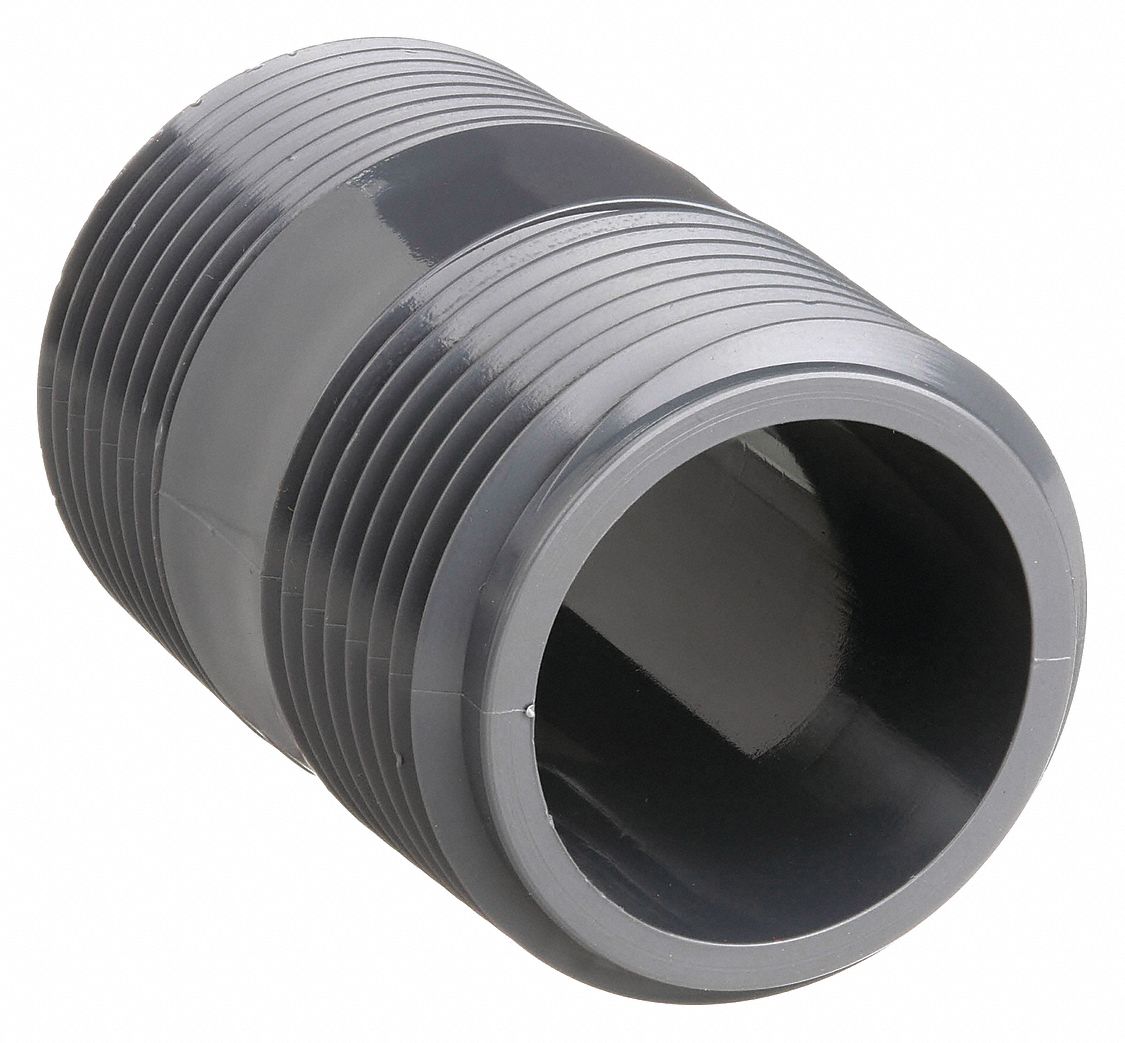 GRAINGER 861215 Nipple 1-1/2 In Threaded PVC
